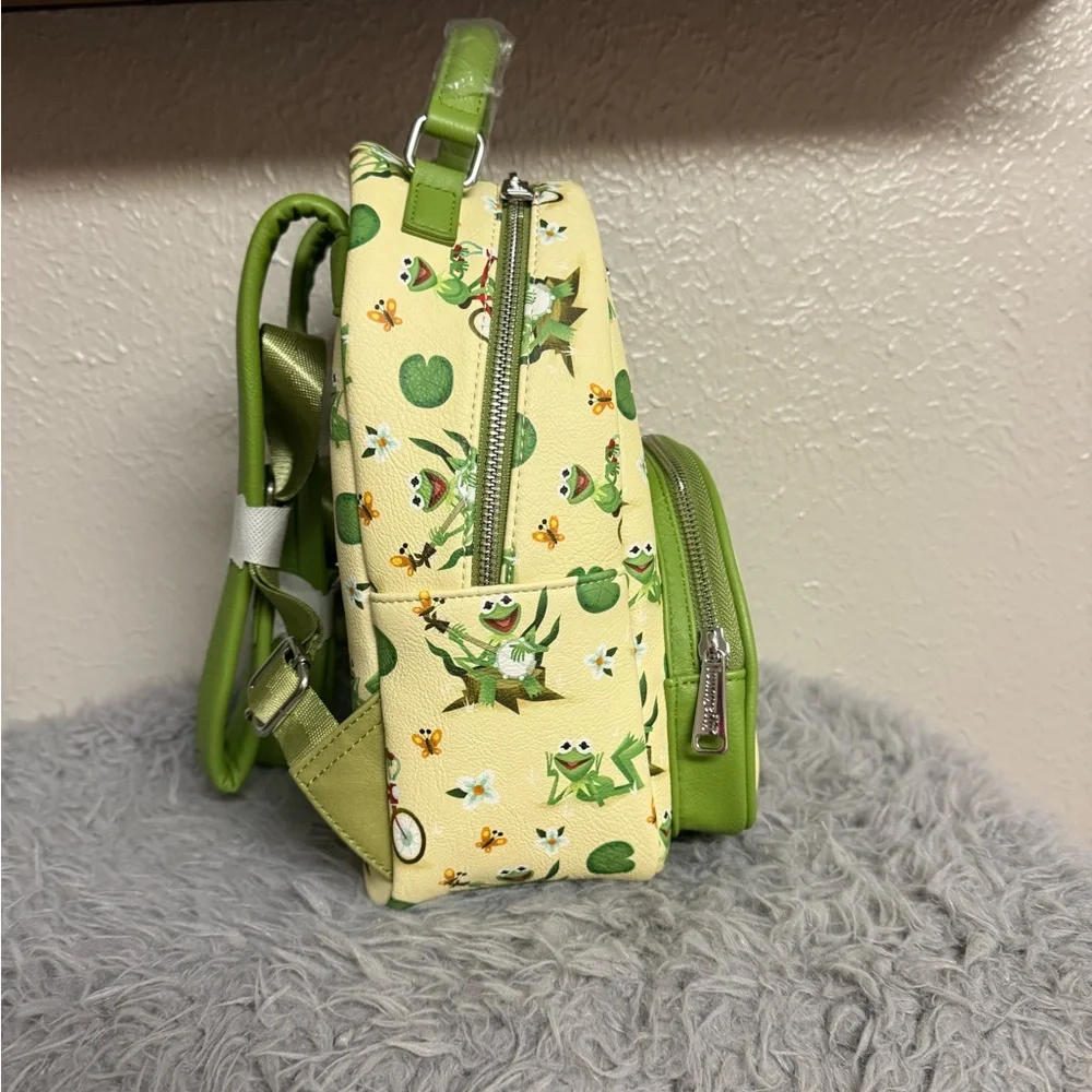 Loungefly Cream & Green Kermit Kids Mini Backpack